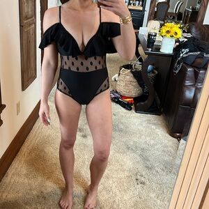 Black Mesh One Piece